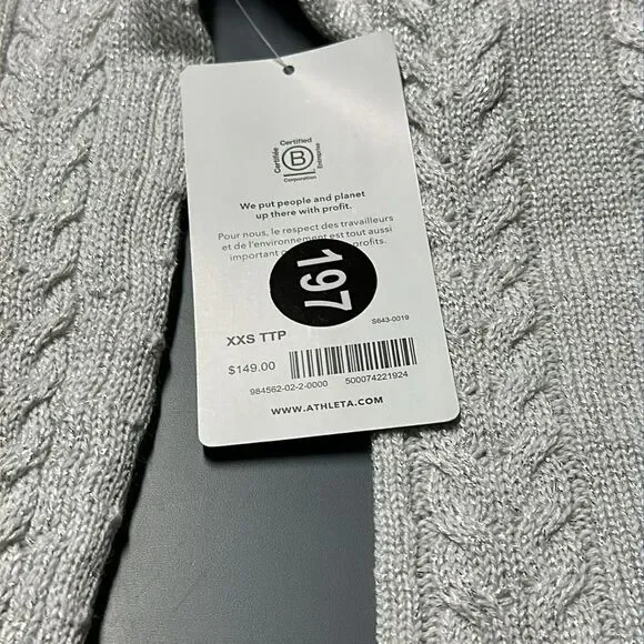 NWT Athleta Hawthorn Textured Crew Sweater - Size XXS - Picture 5 of 12